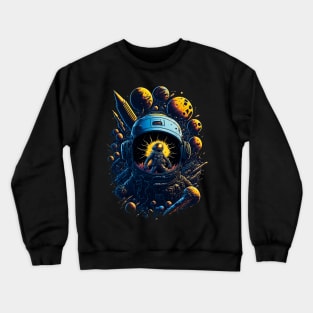 astronaut space planet Crewneck Sweatshirt